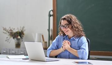 Teacher in Online Class