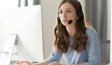 Consulting Video Call on Headset