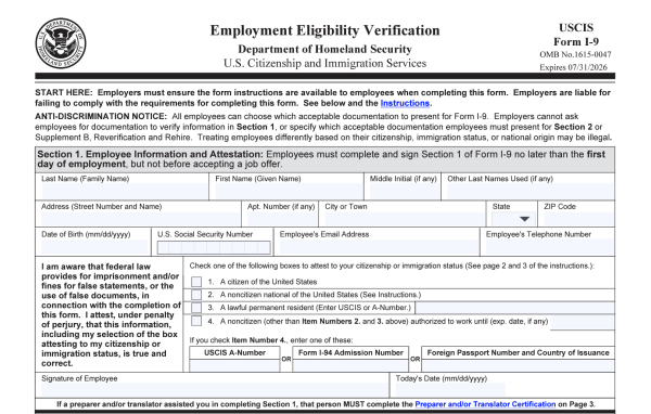 I-9 Form 2023