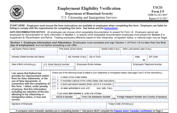 I-9 Form