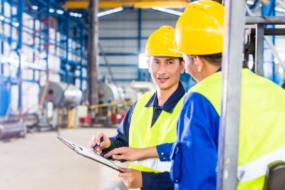 Two Frontline Factory Workers