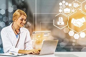 Female Doctor on Laptop