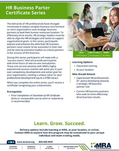 Program Details: HR Business Partner Certificate Series