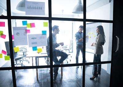 Meeting Room with Glass Doors